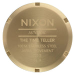 Nixon Time Teller Yellow Gold/Black/Red. Foto da tampa traseira.