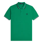 Fred Perry Twin Tipped Fred Perry Shirt Fred Perry Green. Foto da parte da frente.