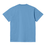 Carhartt WIP Chase T-Shirt Piscine/Gold. Foto da parte de trás.