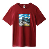 The North Face Seasonal Graphic T-Shirt Cordovan. Foto da parte da frente.