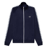 Fred Perry Taped Track Jacket Carbon Blue Frente