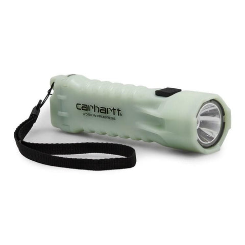 Peli x Carhartt WIP Emergency Flashlight 3310PL Plastic Glow in the dark. Foto de frente a 3/4.