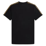 Fred Perry Gold Taped Ringer T-Shirt Black. Foto de trás.