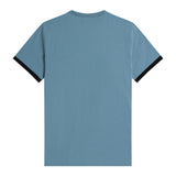 Fred Perry Ringer T-Shirt Ash Blue. Foto de trás.
