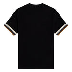Fred Perry Striped Cuff Pique T-Shirt Black. Foto de trás.