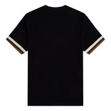 Fred Perry Striped Cuff Pique T-Shirt Black. Foto de trás.