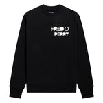 Fred Perry Raised Print Sweatshirt Black. Foto da parte da frente.