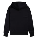 Fred Perry Embroidery Hooded Sweat Black. Foto da parte de trás.