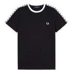 Fred Perry Taped Ringer T-Shirt Black/Snow White