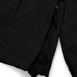 Carhartt WIP Nimbus Pullover Black. Foto de detalhe do fecho lateral e do forro.