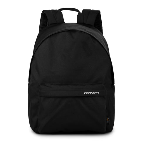 Carhartt WIP Payton Backpack Black/White. Foto de frente.