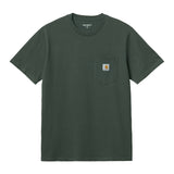 Carhartt WIP Pocket T-Shirt Hemlock Green. Foto de frente.