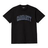 Carhartt WIP Scrawl Script T-Shirt Black/Misty Sky. Foto da parte da frente.