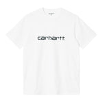 Carhartt WIP Script T-Shirt White/Black. Foto de frente.