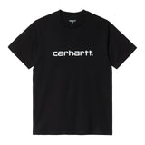 Carhartt WIP Script T-Shirt Black/White. Foto de frente.