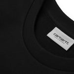 Carhartt WIP Script Embroidery Sweat Black/White. Foto de detalhe do colarinho.