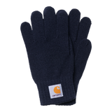 Carhartt WIP Watch Gloves em Dark Navy.