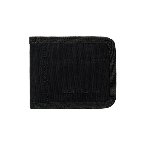 Carhartt WIP Carston Fold Wallet Hamilton Brown. Foto da carteira fechada da parte da frente.