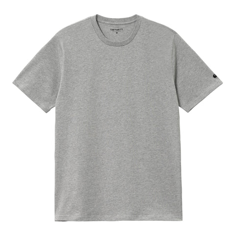 Carhartt WIP Base T-Shirt Grey Heather/Black. Foto da parte da frente.