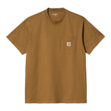 Carhartt WIP Local Pocket T-Shirt Hamilton Brown/Dusty Hamilton Brown. Foto de frente.